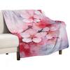 Sakura Reverie: Abstract Watercolor Art for Floral Enthusiasts Throw Blanket Sofa Throw Plaid Christmas Gifts Thin Blankets