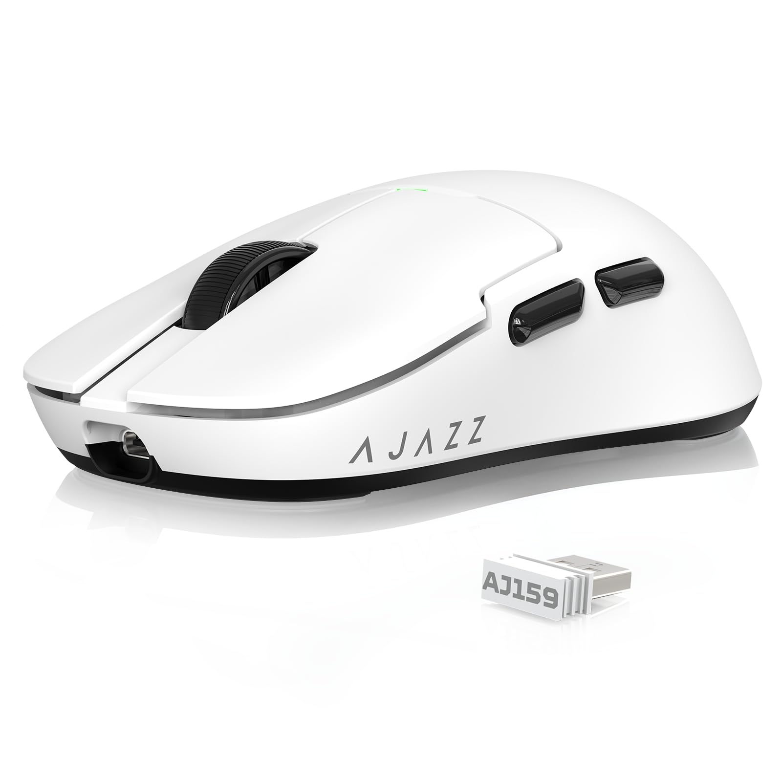 

x ATTACK SHARK AJ159 Gaming 56g Wireless Original Phase PAW3395 26000 Ambidextrous Ergonomic Compatible with Windows 400mAh Battery A.JAZZ Mouse,