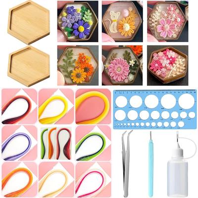 3MM Quilling Papers(6 Pcs) 28 Colors 700 Strips Paper-Quilling Kit Including Tools