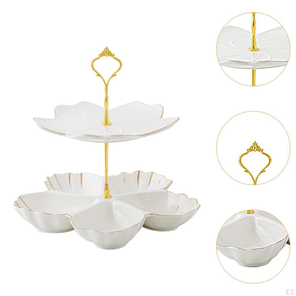 Ceramic Cake Stand with Multiple Tiers for Dessert Presentation
