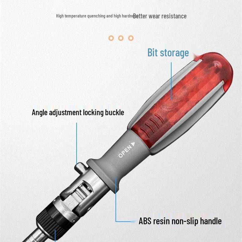 Multi-Angle Ratchet Screwdriver Set: 10-in-1 Phillips, Slotted, U-Type, Triangle Repair Tools