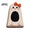 Playful Halloween Desktop Decorations Wooden BOO Ornaments, Lettering Decorations, Rustic Bat Pumpkin Ghost Freestanding Wood Block Set Table