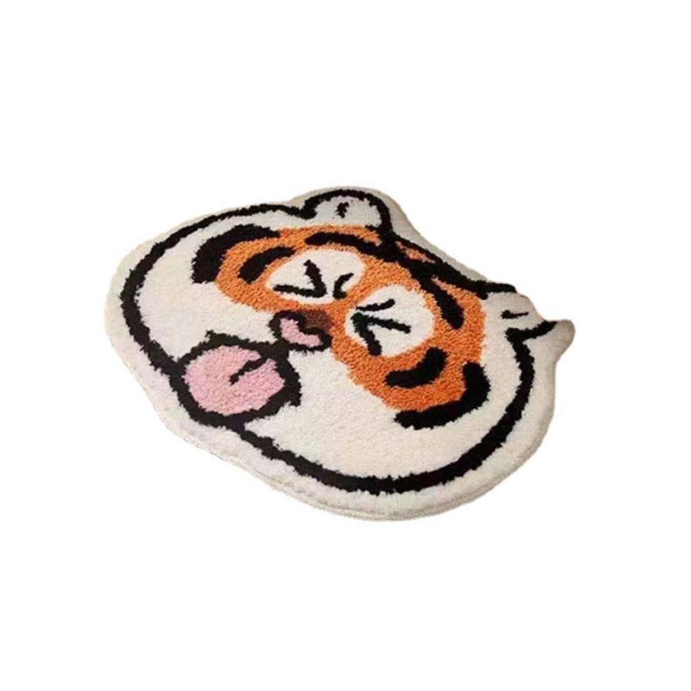 Thick Furry Carpets Cartoon Entrance Mat Toilet Mat Tiger Carpet Living Room
