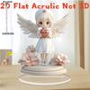 2D flache Acryl-Engeldekorationsfigur für Schreibtisch, Herz & Blumen, Geeignet für Wanddekoration, Veranda, Zimmer, Villa, Akzente Zuhause, Flur oder Arbeitsplatz - Rus