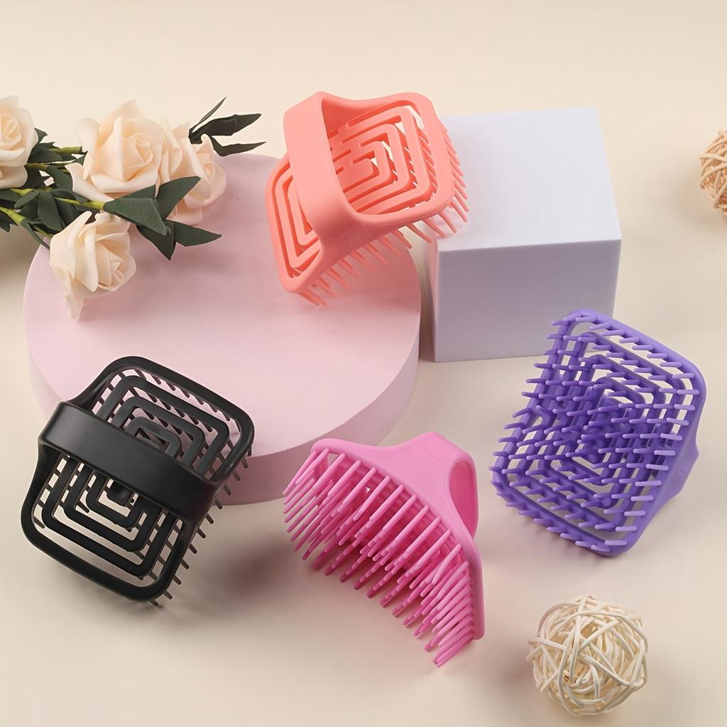 1pc Scalp Massaging Shampoo Brush Portable Washing Comb Scalp Care Bathroom Accessories Shampoo Brush Wet and Dry Massage Comb for Scalp Cleansing