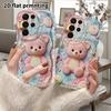 Phone Case: 2D Flat Samsung Galaxy A34 A35 M05 M06 S20 S22 S21 FE Plus 5G Protective Case, Couples Style, Plush Teddy Bear, Christmas and Halloween Gi
