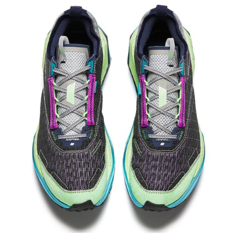 Anta Peregrine Falcon 2 Fabric Slip Resistant Abrasion Resistant Low top Running Shoes Men's Black Green Blue Sneakers 112416610A-3