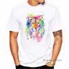 Watercolor Tiger Animal Print T Shirt Unisexs Clothing Funny White Tshirt Homme Harajuku Shirt Summer Fashion Tops Tee Shirt