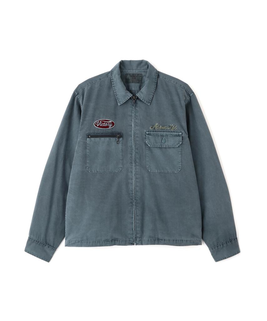 AVIREX A.A.R.C Faded Emb Work Jacket Men's M Size 115 Blue Gray 783-6152009