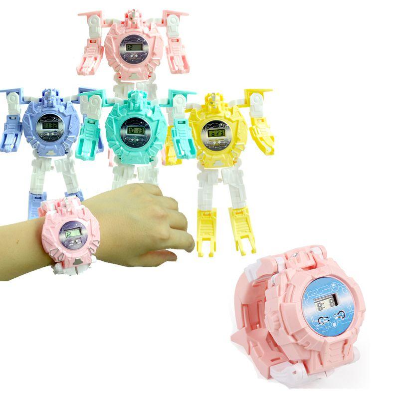 Children's Transforming Robot Electronic Watch Two Forms Toy For Kids