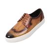 Luxury Spring Autumn Men's Genuine Leather Brogues Shoes Engraved letters Natural Leather Male Sneakers Business Casual Shoes