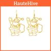 Trendy Alloy Christmas Earrings With Santa And Reindeer Holiday Festive Style