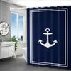 1pc Ocean Anchor Winter Bathroom Curtain Digital Print Polyester Shower Curtain No-Hole Bathroom Partition Curtain