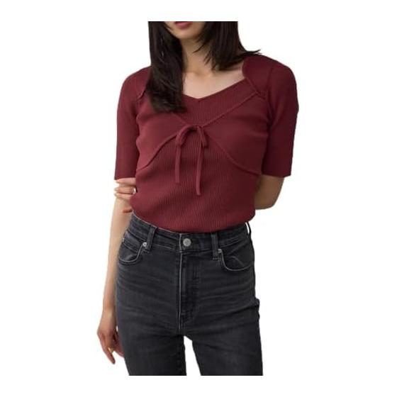[AZUL by moussy] Bustier Layered Design Knit Women s 250IAC70-030F