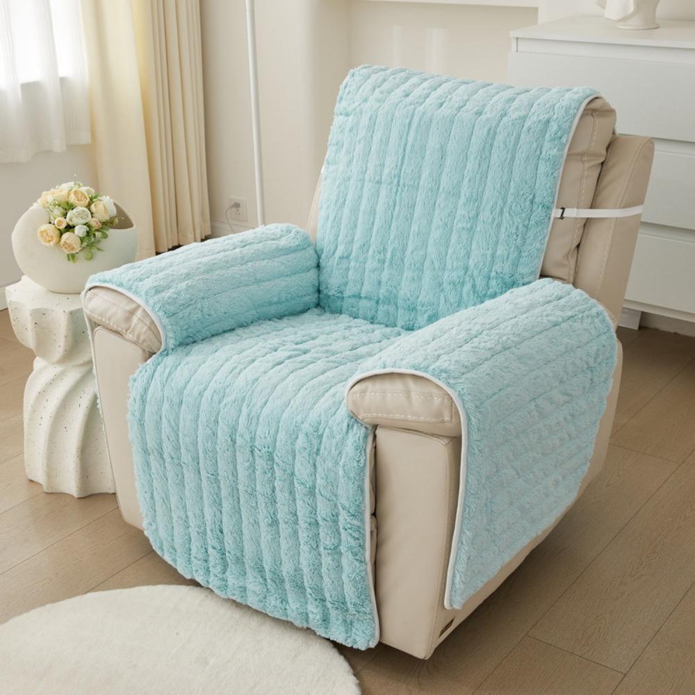 Plush Couch Cover Pet Friendly Sofa Pad All Season Thickened Warm Simple Recliner Mat