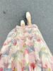 Women's Summer 2026 Elegant Floral Chiffon Maxi Dress - Petite Fit