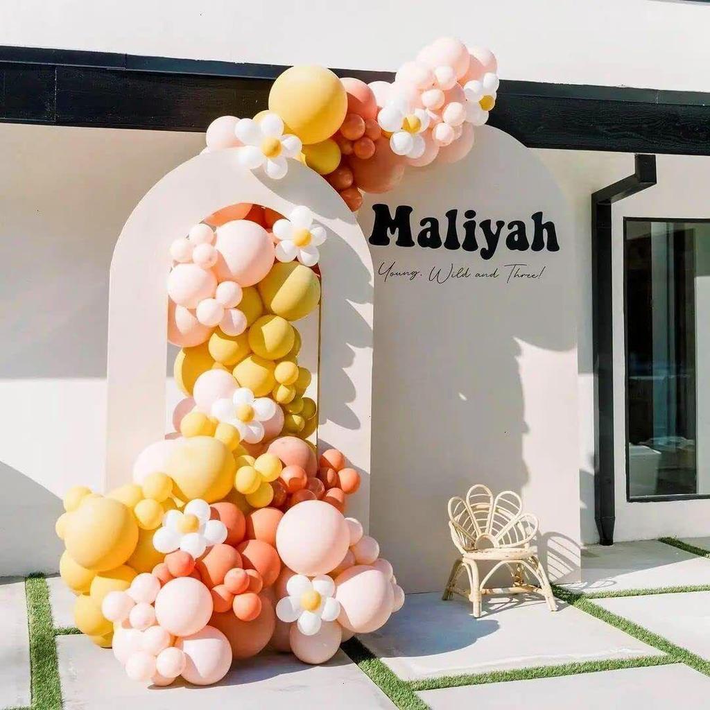 Macaron Daisy Flower Balloon Set for Birthdays & Events