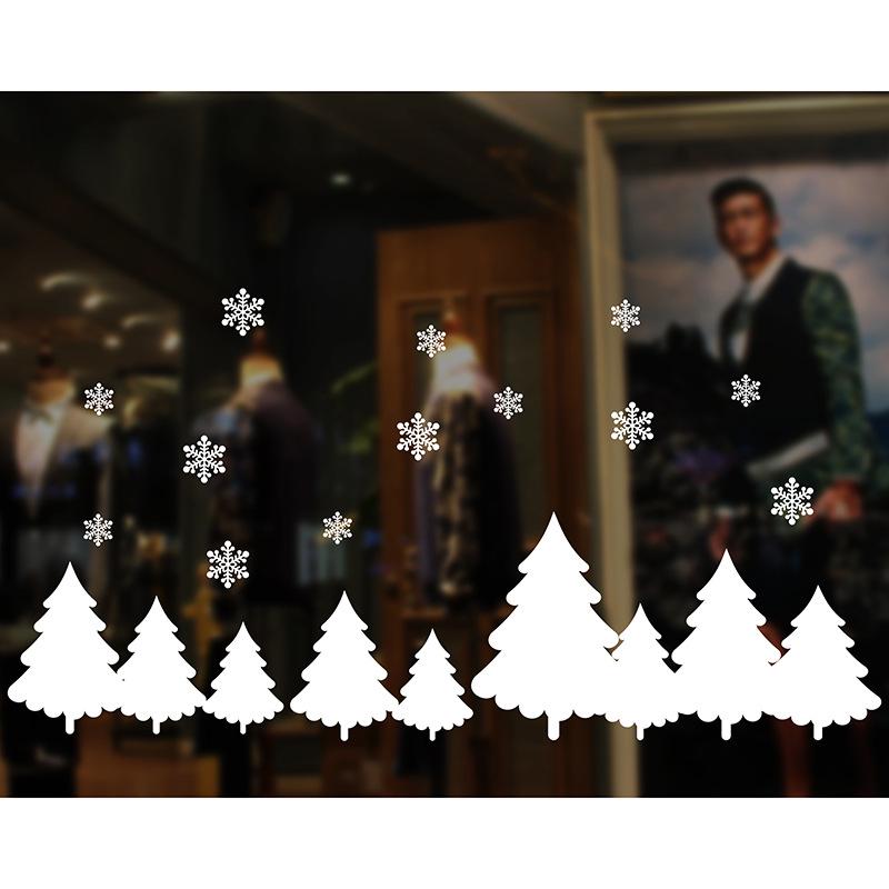 72x54CM White Christmas Static Cling Window Decal