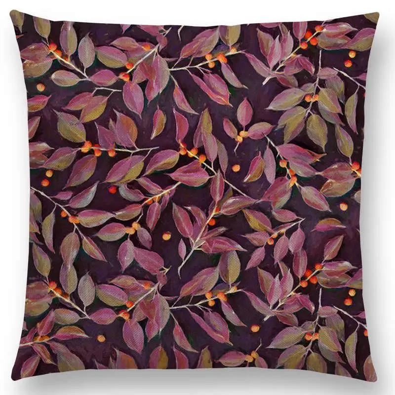 Home Decor Floral &amp; Leafy Patterns Pillow Covers Pattern Cushion Cover Suitable For Sofa Bedroom Car Pillow Cover