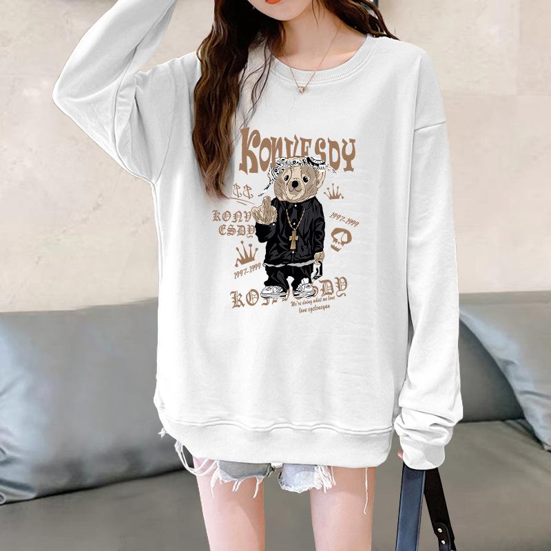 2025 new popular European products loose small man velvet thickened round neck no hat sweater women's spring, autumn and winter models