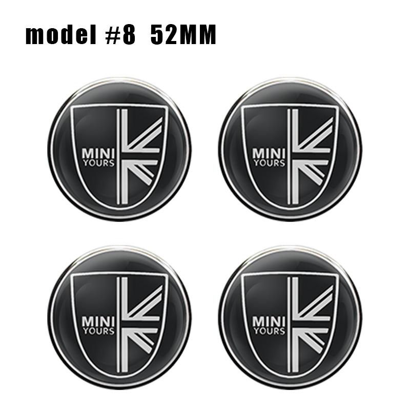 4Pc 54mm 52mm Car Wheel Center Cap Hub Covers Badge Stickers For Mini Cooper One JCW F54 F56 F60 R55 R56 R58 R60 R61 Accessories
