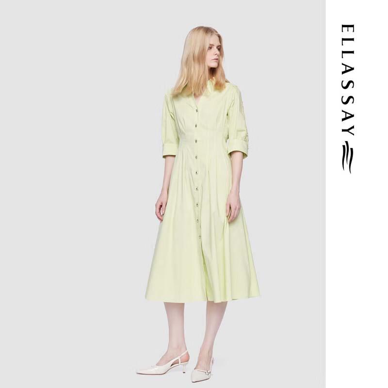 ELLASSAY Women's Versatile V-neck Shirt Dress