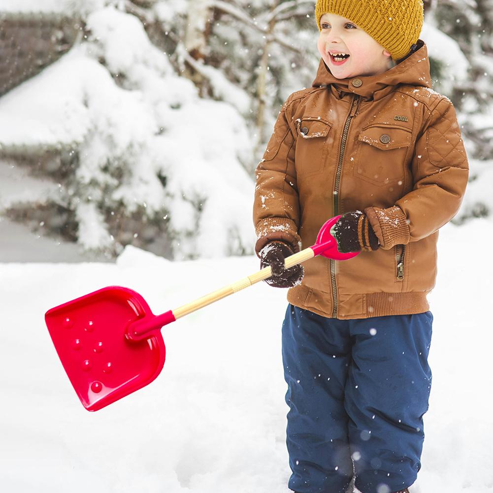 22-30 Inch H Snow Shovel with D Grip Handle for Boys Girls with Plastic Scoop Detachable for Garden Outdoor Home Yard Activities