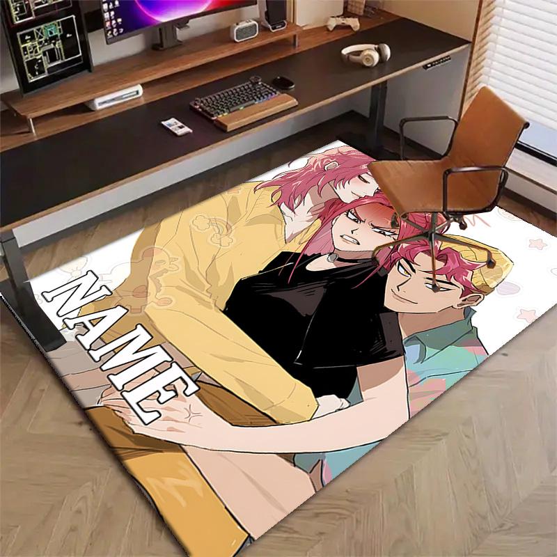 Custom KPop Demon Hunters Mat Personalized Name, Polyester Washable Indoor Entryway Rug, Gift for Christmas, Easter, Thanksgiving Day