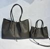 20256 New leather women's bags, handwoven bags, totes, mother and child bags, vegetable baskets, portable shoulder bags, cross-border batches