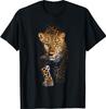 Leopard Portrait Animal Illustration Art Leopard T-Shirt