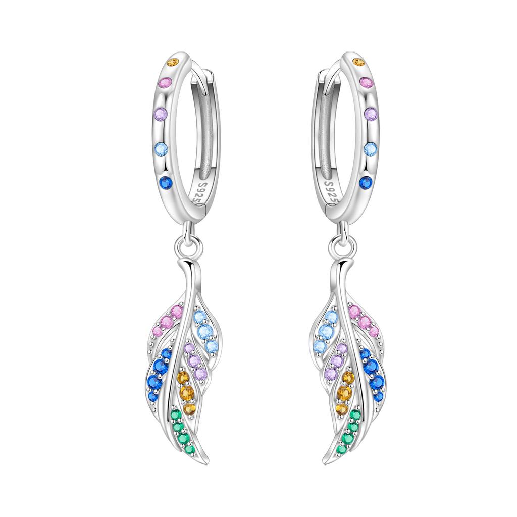 Orstarry 925 Silver Sparkling Wings Earrings Original Jewelry Drop Earrings Women Jewelry Party Trendy Anniversary Gift