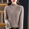 Suéteres de moda Otoño Invierno Cálido Lana Suave Suéter de Manga Larga Jumpers para Mujeres Grueso Suelto Elasticidad Cuello Alto Suéteres Top de Punto