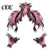 Feather Shawl Bracelet Set 1 Fake Collar with Wrist Ring Gothic Style Imitation Angel Wings Hollow Out Lace Unisex Model Stage Show Performance