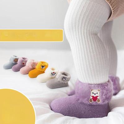 0-3 roky zateplená novorozenecká ponožka Kawaii kreslená zvířecí ponožka pro batole Chlapec Dívka Krásná podzimní zima tlustá plyšová lýtková ponožka pro miminko