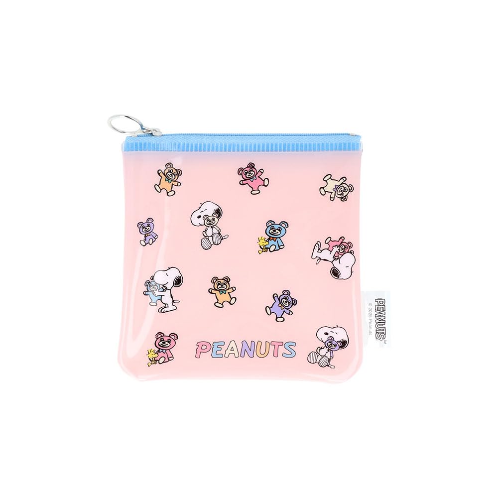 Stationery Snoopy Goods Clear Flat S2337436 Sun-Star Pouch, Material, Square, Pastel,