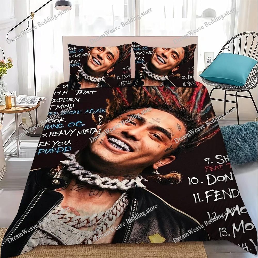 Rapper L-Lil P-Pump Duvet Cover Set Home Style Bedding Soft Laundry Cotton Bed Student Dormitory Gift