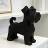 Dog Ornament 3D Printed Schnauzer Geometric Miniature Dog Figurine Living Room Dog Sculpture Home Decor