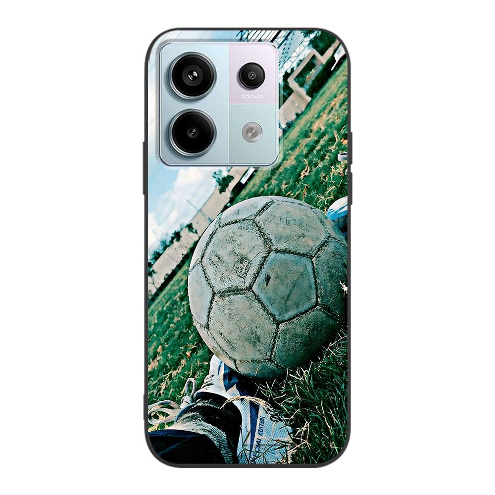 

Football Sport Soccer Case for Xiaomi Redmi Note 10 8 8T 9 10S 11S 11 7 12 12S 11E 13 Pro Plus Soft TPU Black Phone Cover Redmi Note 12S