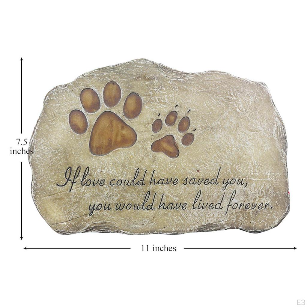Dog Memorial , indoor and outdoor or Cat for Garden Backyard Marker Grave Tomb. Hand-Printed
