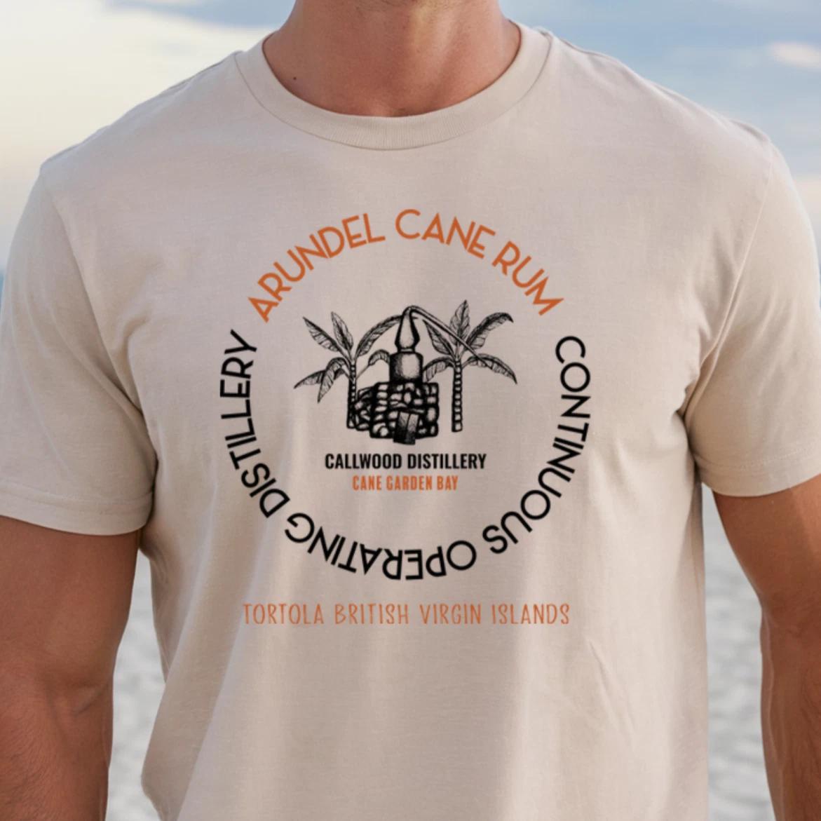 Arundel Cane Rum Distillery T-Shirt, BVI Rum Logo Shirt, Tortola Tee, Caribbean XL