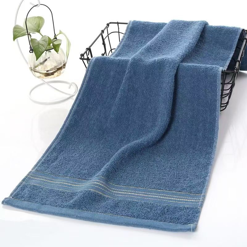

Премиальный набор хлопковых банных полотенец Тяжелые Мягкие Лицевые Полотенца Не линяют Быстросохнущие Приятные для кожи Выгодный набор Предметы первой необходимости для дома 33*74cm синий