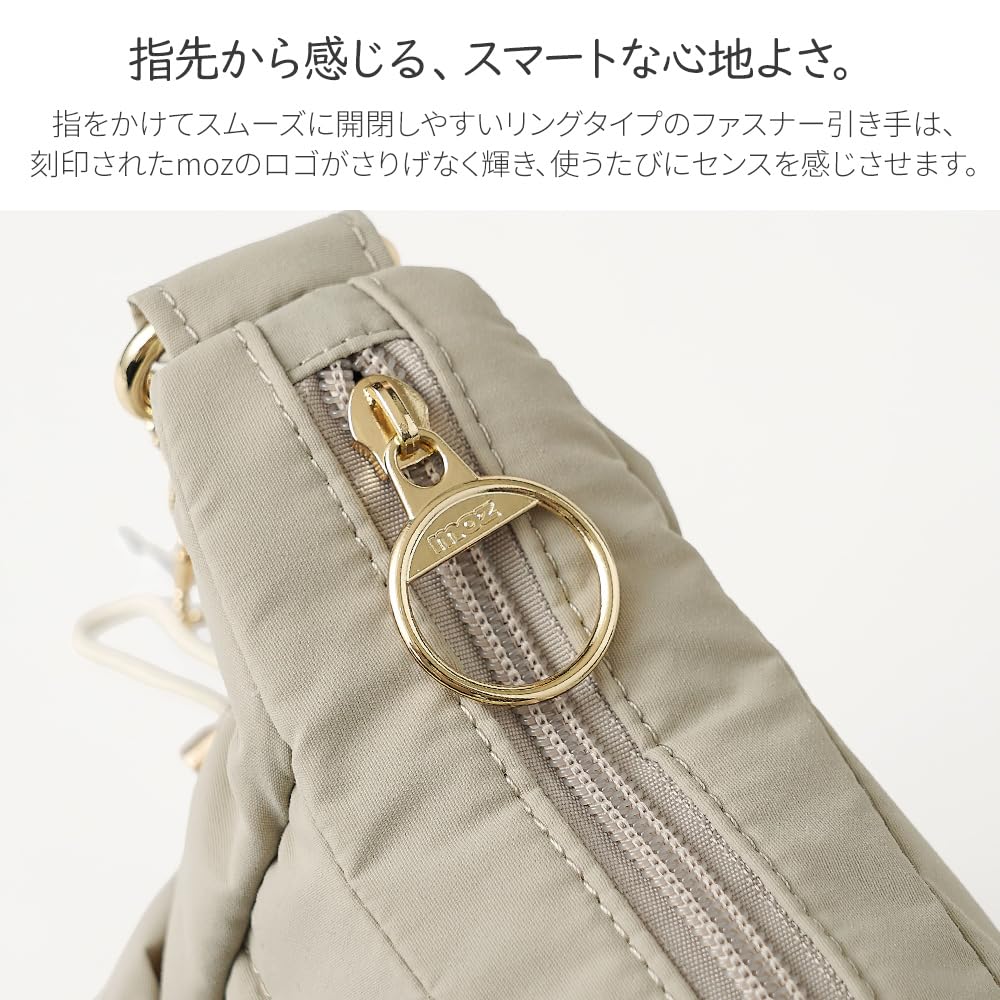 Official [moz] 3.5L Lightweight, Ultra-Lightweight, Water-Repellent Bonded Fabric Shoulder Bag, Women's, Crossbody Bag, Elk Design, ZLQK-01