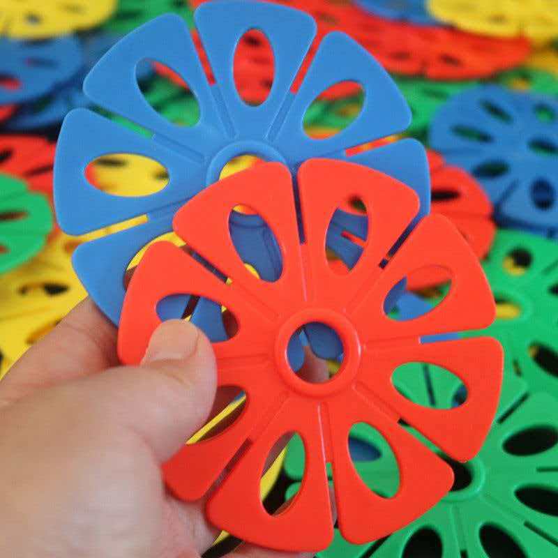 Plus Size 9CM Plastic Interlocking Building Blocks Kids DIY Educational Toy Fun Learning Creative Play Bloques De Construcción