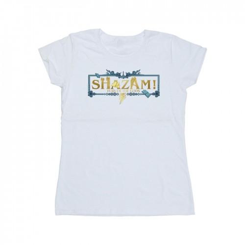 DC Comics Womens/Ladies Shazam Fury Of The Gods Golden Logo Cotton T-Shirt