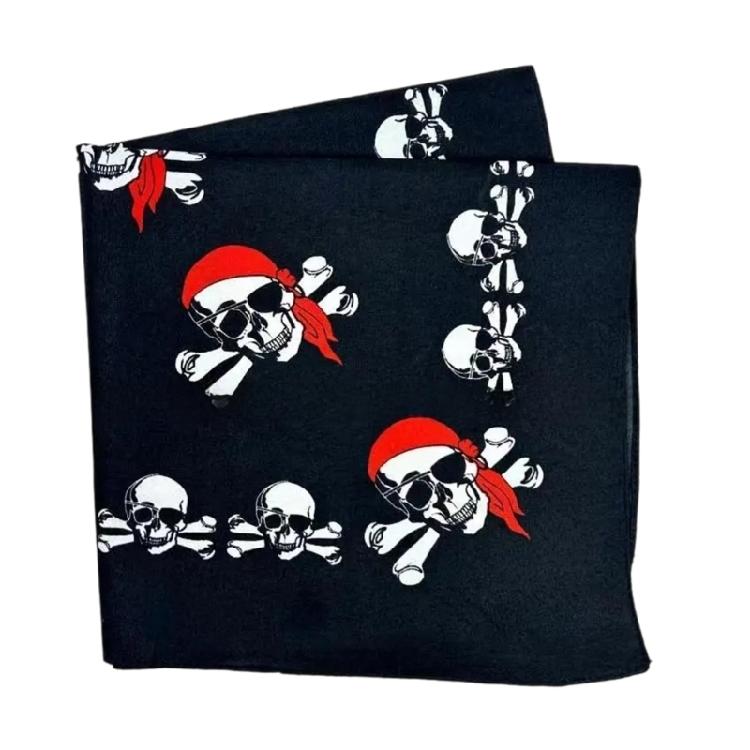 Compact Travel Bandana Skull Print Design Quick Dry Material For Adventure