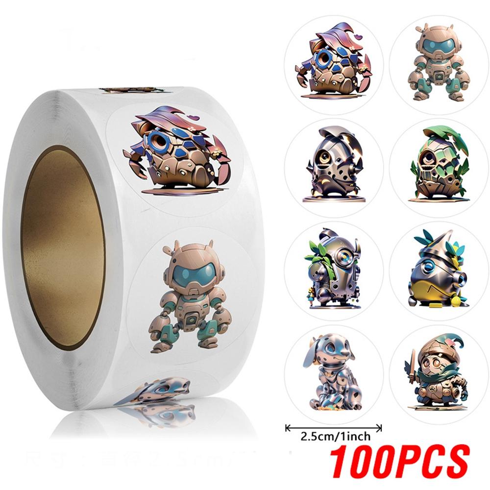 

100-500pcs 1inch Cute Cartoon Stickers Reward Sticker for Kids Gift Wrapping Decor Envelope Sealing Labels Stationery Stickers