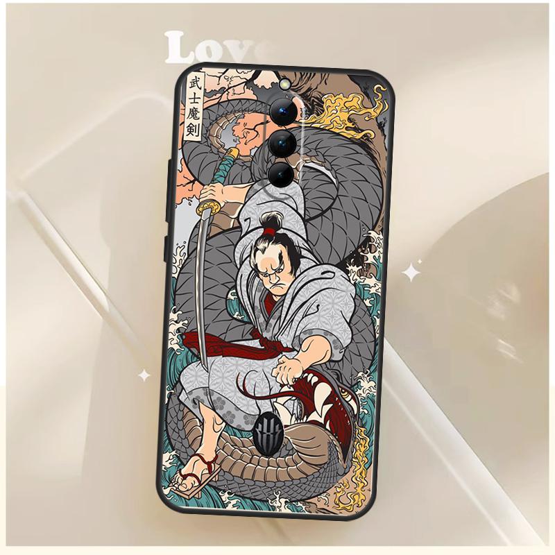 Anime Japanese Samurai Case For ZTE Nubia Red Magic 6 7 6S 7S 8S 9S 10S Pro For RedMagic 10 8 9 11 Pro Plus Cover