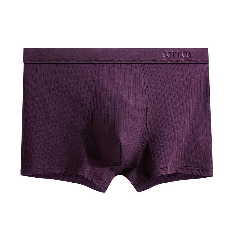 Men's Mid-Waist 3D Printed U-Convex Cotton Boxer Briefs