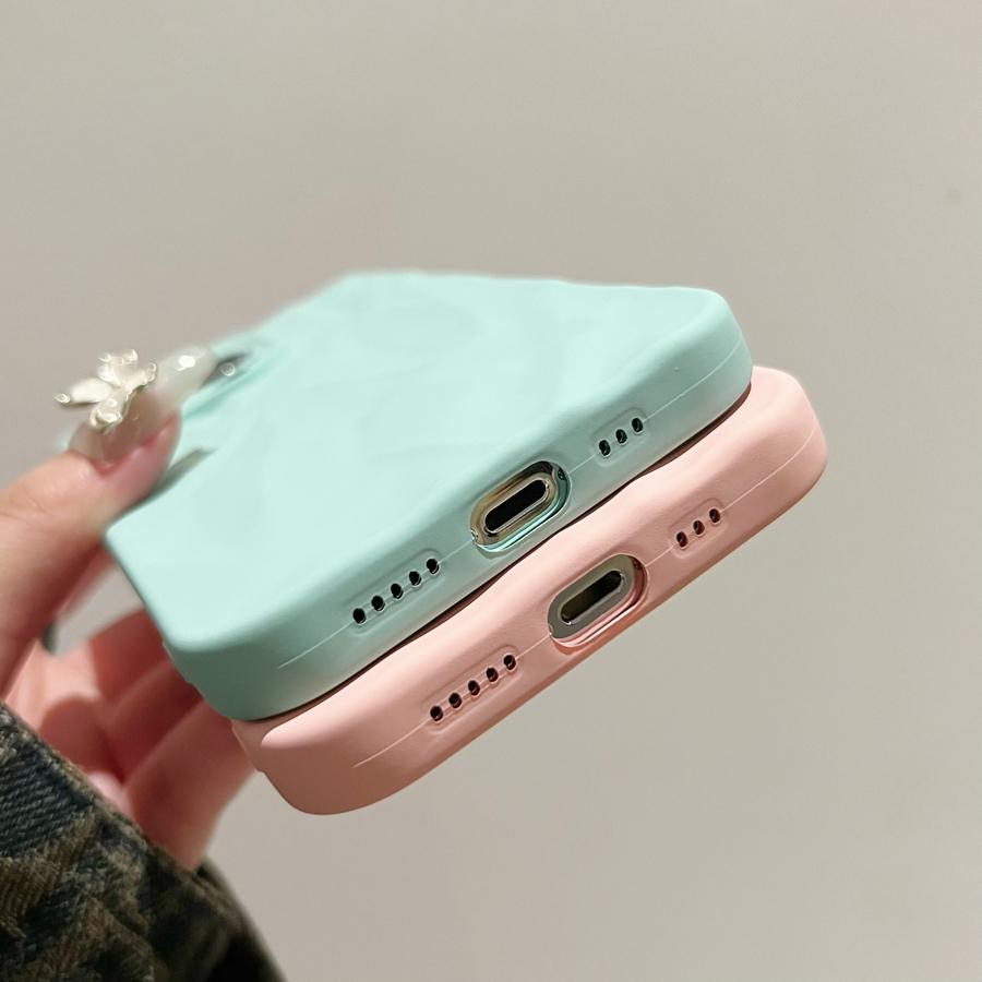 3D texturovaný vrásčitý design v barvě dopaminu a cukrovinek, odolný proti nárazům a ochrannému krytu pro iPhone 16 15 Plus 14 13 12 11 Pro Max XR 7 8 SE3