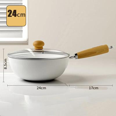 Keramik-Antihaft-Pfanne Bratpfanne Wok-Pfanne Home Steak Bratpfanne Pfannkuchen gebraten Induktionsherd Gasherd Spezial-Kochtopf Antihaft